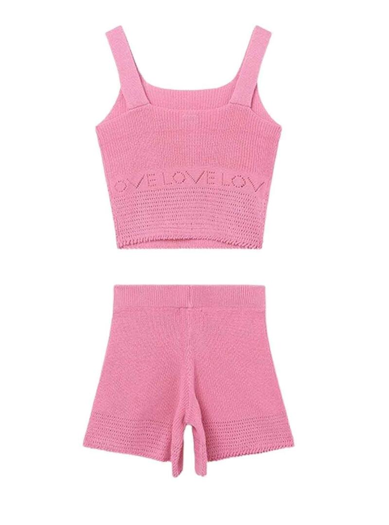 Set Mayoral Tricot Rosa per Bambina