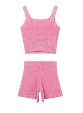 Set Mayoral Tricot Rosa per Bambina