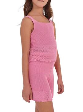 Set Mayoral Tricot Rosa per Bambina