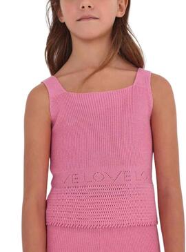 Set Mayoral Tricot Rosa per Bambina