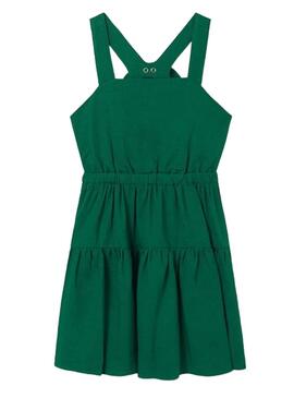 Vestito Mayoral Lino Esmeralda Verde per Bambina