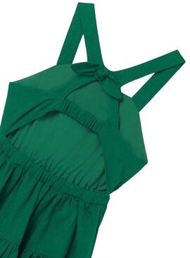 Vestito Mayoral Lino Esmeralda Verde per Bambina