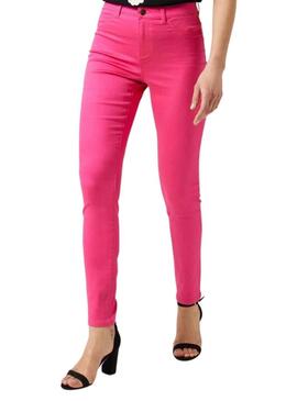 Pantaloni Naf Naf Xenp Rosa per Donna