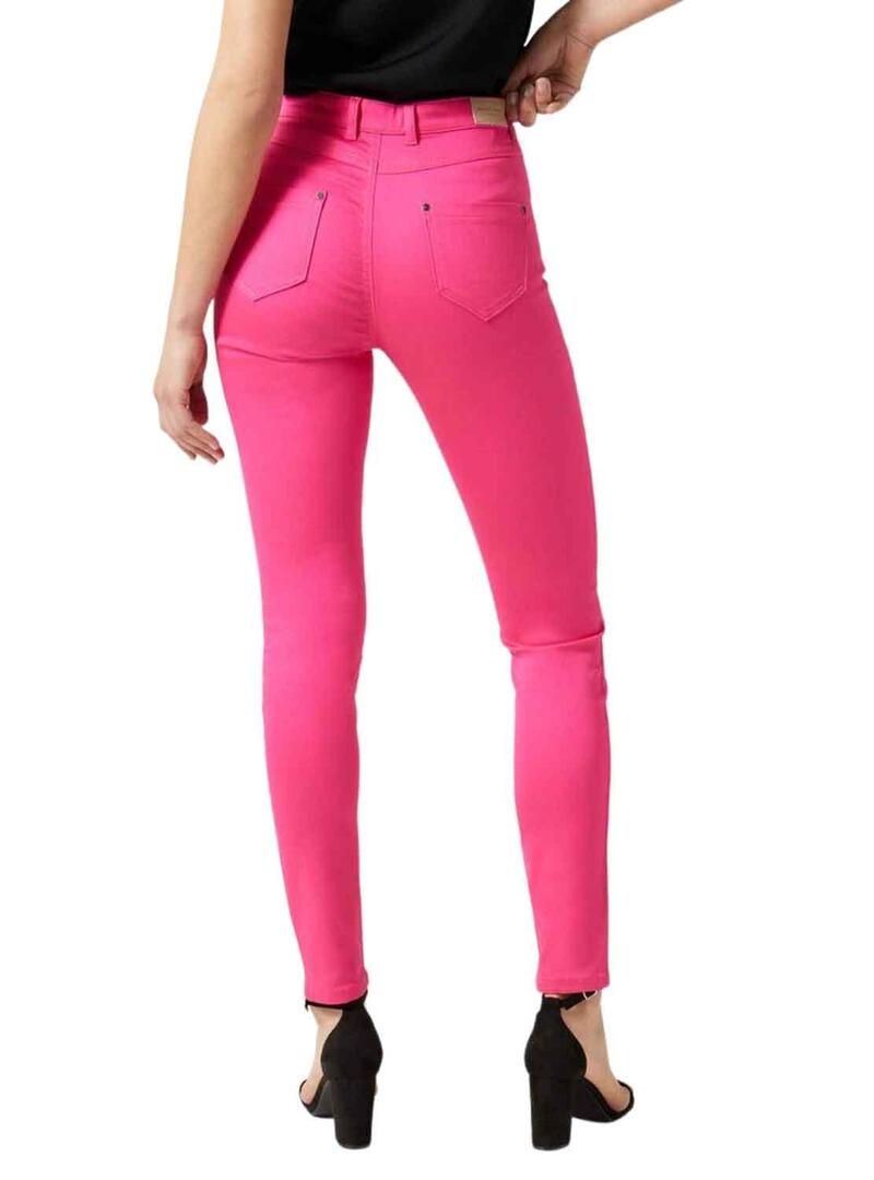 Pantaloni Naf Naf Xenp Rosa per Donna