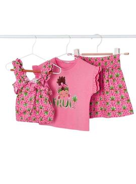 Set Mayoral Gonna 3 Pezzi Rosa per Bambina