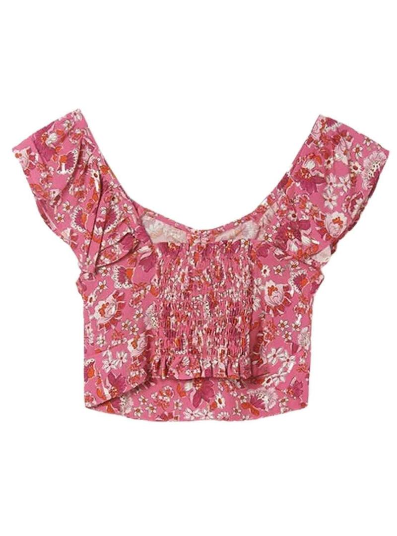 Top Mayoral Printed Rosa per Bambina