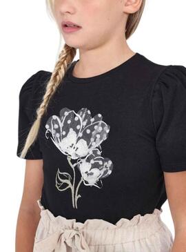 T-Shirt Mayoral Lampada da parete Nero per Bambina