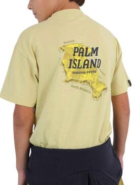 T-Shirt Mayoral Palm Island Giallo per Bambino