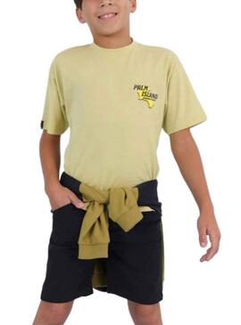 T-Shirt Mayoral Palm Island Giallo per Bambino