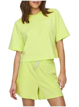 T-Shirt Only Sasja Giallo per Donna