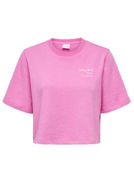 T-Shirt Only Sasja Rosa per Donna