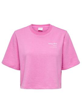 T-Shirt Only Sasja Rosa per Donna