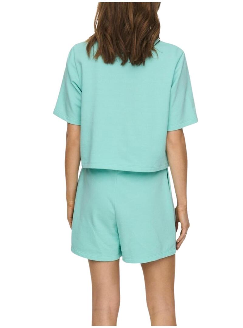 T-Shirt Only Sasja Turquoise per Donna