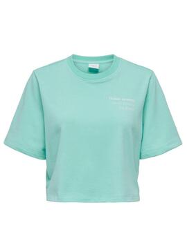 T-Shirt Only Sasja Turquoise per Donna