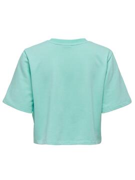 T-Shirt Only Sasja Turquoise per Donna