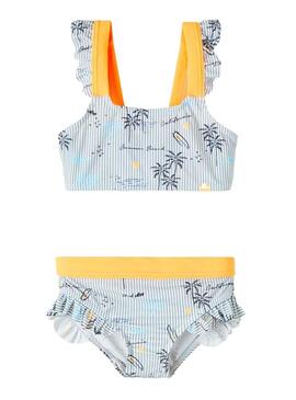 Bikini Name It Zerta Blu Navy e Bianco Bambina