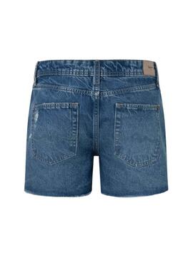 Shorts Pepe Jeans Trinciatrice Blu per Donna