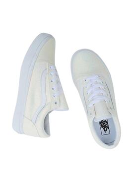 Sneakers Vans Old Skool Glitter Bianco per Bambina