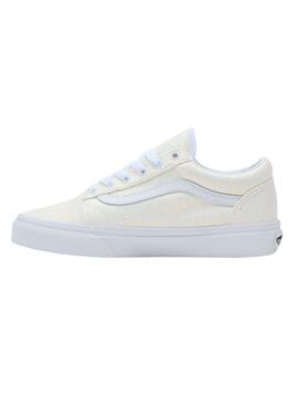 Sneakers Vans Old Skool Glitter Bianco per Bambina
