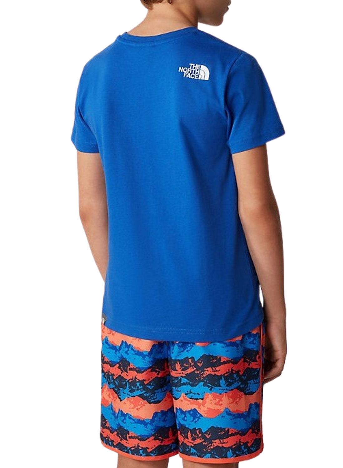 T-Shirt The North Face Explore Blu per Bambino