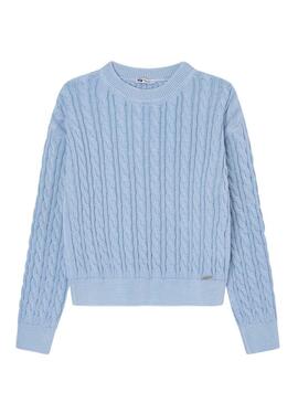 Pullover Pepe Jeans Cora Blu per Bambina