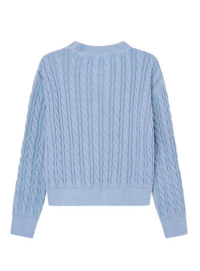 Pullover Pepe Jeans Cora Blu per Bambina