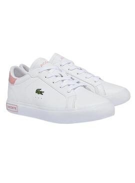 Sneakers Lacoste Powercourt Bianco per Bambina