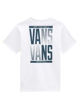 T-Shirt Vans Stacked Bianco per Donna