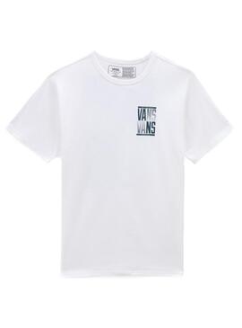 T-Shirt Vans Stacked Bianco per Donna