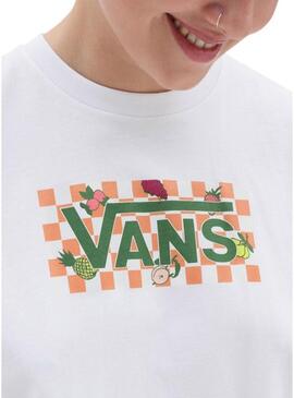 T-Shirt Vans Fruit Bianco per Donna