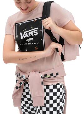 T-Shirt Vans Micro Disty Rosa per Donna