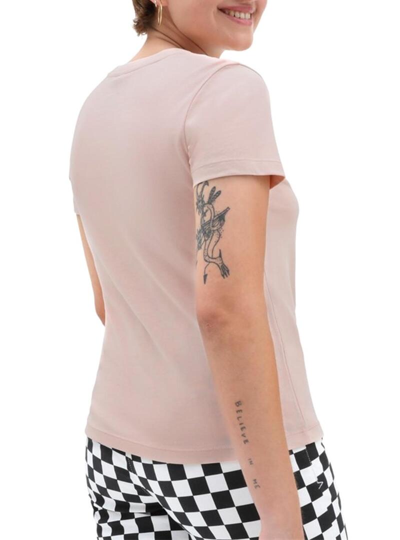 T-Shirt Vans Micro Disty Rosa per Donna