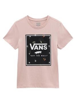 T-Shirt Vans Micro Disty Rosa per Donna