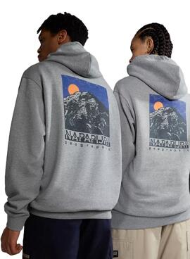 Felpa Napapijri Mataje Grigio Uomo e Donna