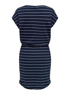 Vestito Only May Blu Navy Strisce per Donna