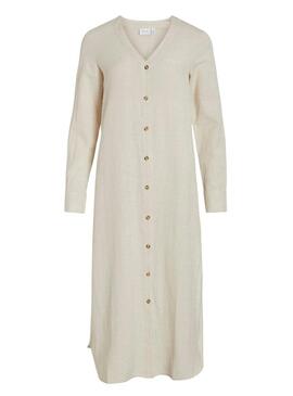 Vestito Vila Priscila Beige per Donna