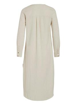 Vestito Vila Priscila Beige per Donna