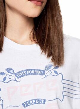 T-Shirt Pepe Jeans Adette Bianco Donna