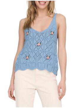 Top Only Ariba Blu per Donna