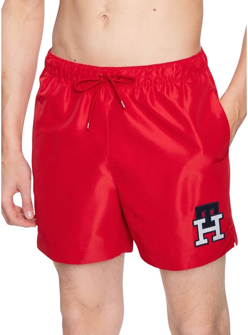 Costume da bagno Tommy Hilfiger TH Monogram Rosso Uomo