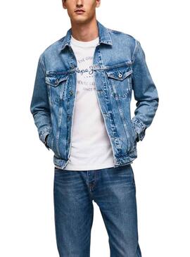 Giubbotto Denim Pepe Jeans Pinners Blu Uomo