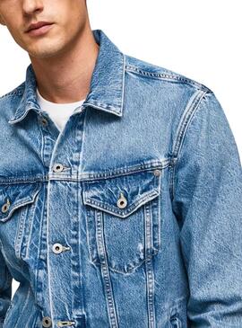 Giubbotto Denim Pepe Jeans Pinners Blu Uomo