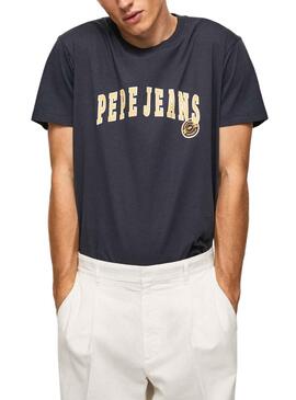 T-Shirt Pepe Jeans Ronell Blu Navy per Uomo