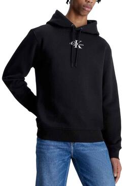 Felpa Calvin Klein Hoodie Nero per Uomo