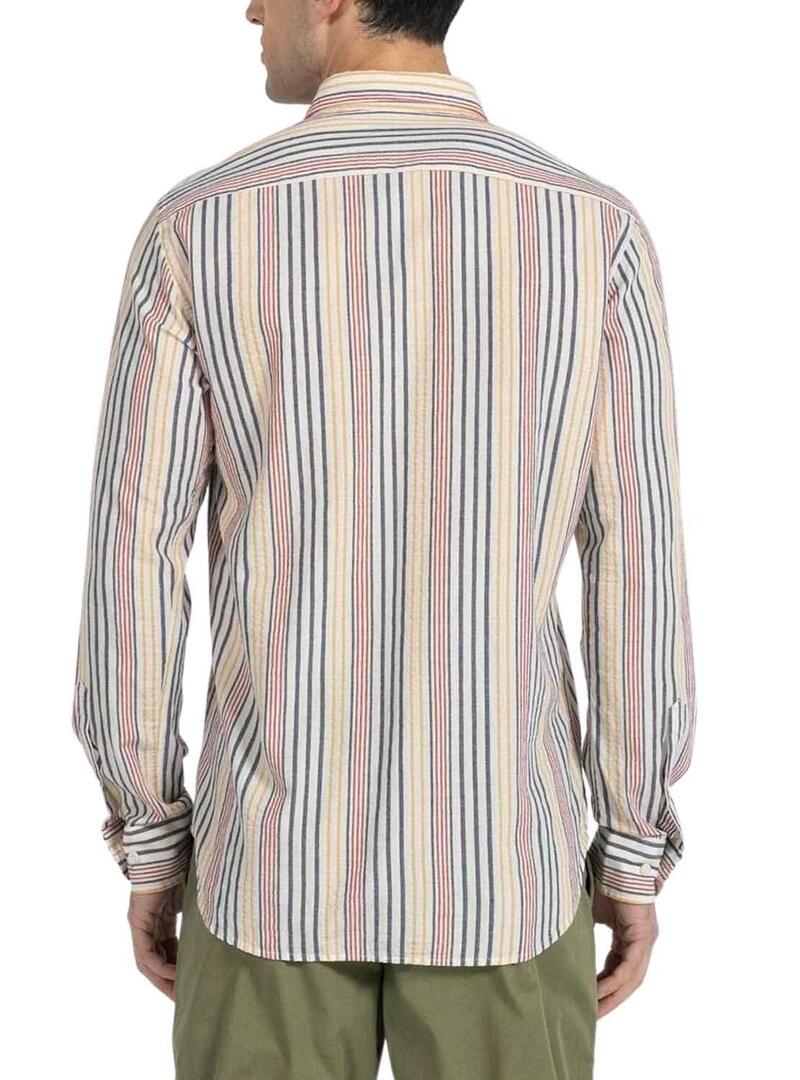 Camicia El Pulpo Oaxaca Beige per Uomo