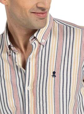 Camicia El Pulpo Oaxaca Beige per Uomo