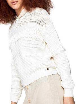 Pullover Pepe Jeans Dina Bianco Donna