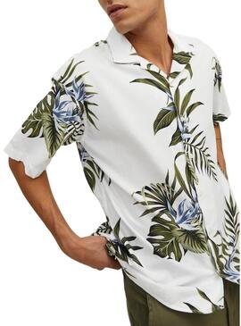 Camicia Jack & Jones Tropic Bianco per Uomo