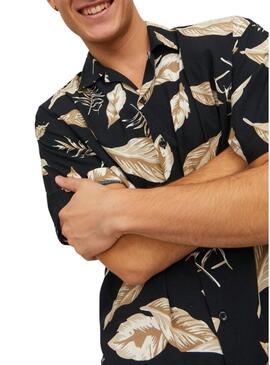 Camicia Jack & Jones Tropic Nero per Uomo