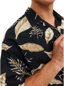 Camicia Jack & Jones Tropic Nero per Uomo